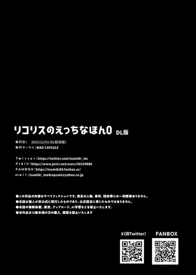 Lycoris no Ecchi na Hon 0 | Lycoris' Lewd Book 0