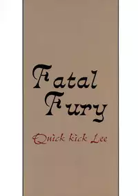 (C65) [Quick kick Lee (Yoshimura Tatsumaki)] Fatal Fury (Fate/stay night)