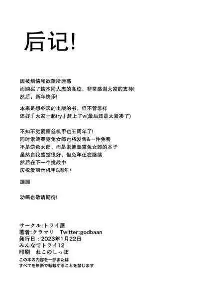 [Toraiya (Kuramari)] Yume no Naka de Gyaku Bunny Tri Stella to Ecchi Suru Hon (Fatima-sama mo Iru yo) | 在梦中和逆兔女郎三连星们涩涩的本子 (法蒂玛大人也有哦♪) (Alice Gear Aegis) [Chinese] [成子坂地下室汉化组xhERO汉化组] [Digital]