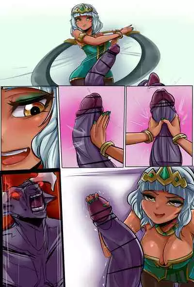 [Geks]奇亚娜VS牛头人(djsymq机翻汉化) Qiyana vs Minotaur (League of Legends)