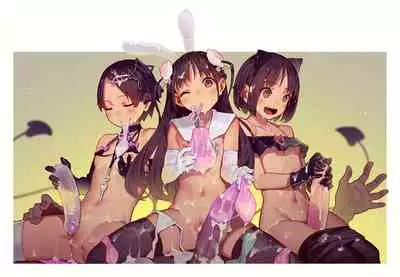 Tiny Evil 5 Part 2 - 淫魔少女３人におちんちん遊ばれる本 (Original Size, No Text)