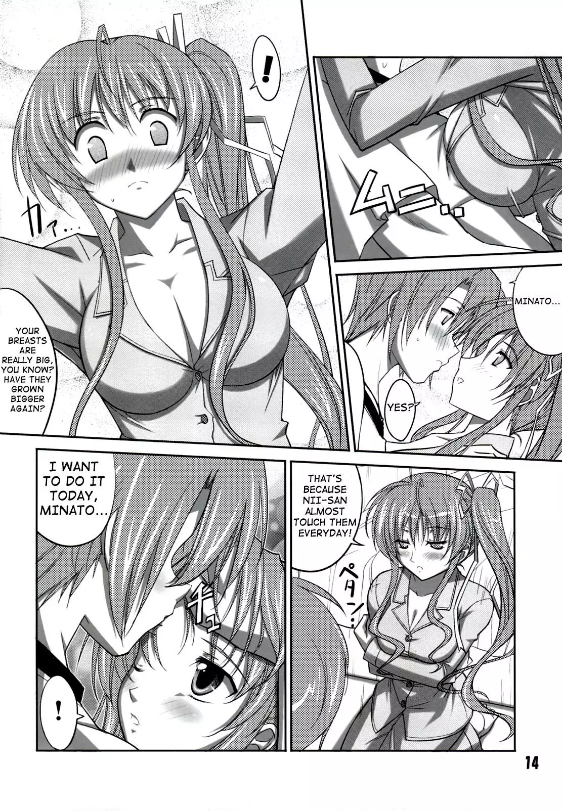 She turned red, and...