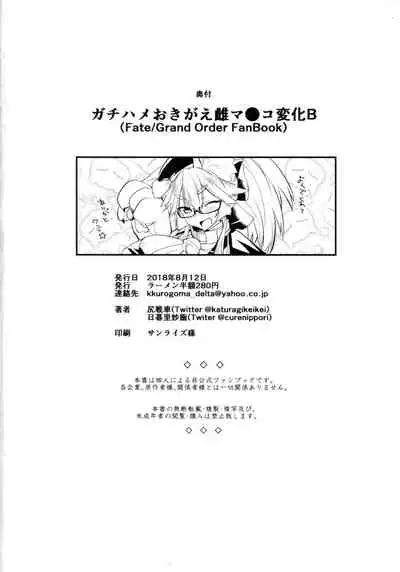 Gachihame Okigae Mesu Manko Henka B